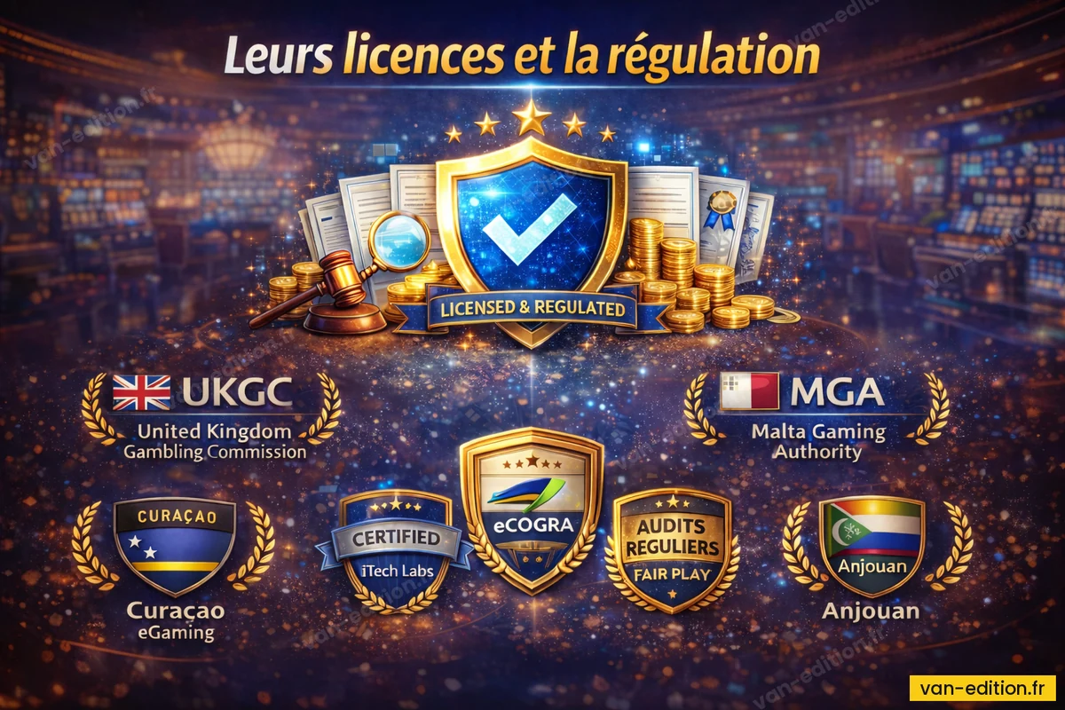 Les licences et autorités de régulation des casinos en ligne
